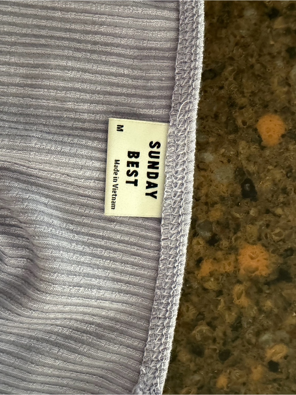 Sunday Best Lavender Ribbed Ruffle-Strap Crop Top - Picture 3 of 5